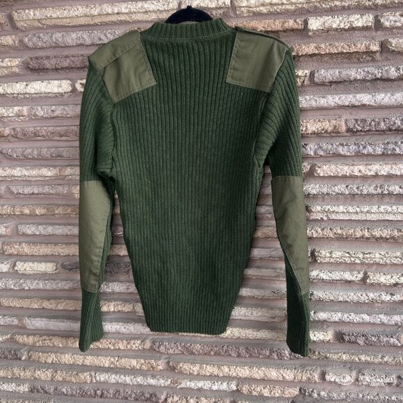 DSCP Valor Collection US Military Service Sweater Men 100% Wool Army Green Sz 42 - Picture 7 of 9